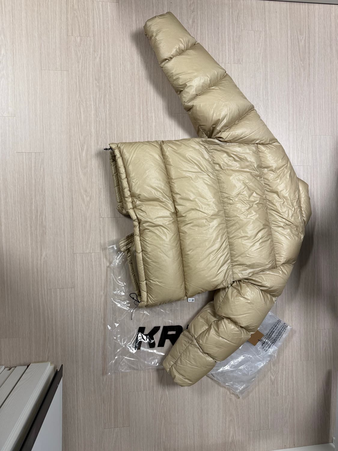 스투시 다운 퍼퍼 파라슈트 립스탑 코요테 M 상품이미지2