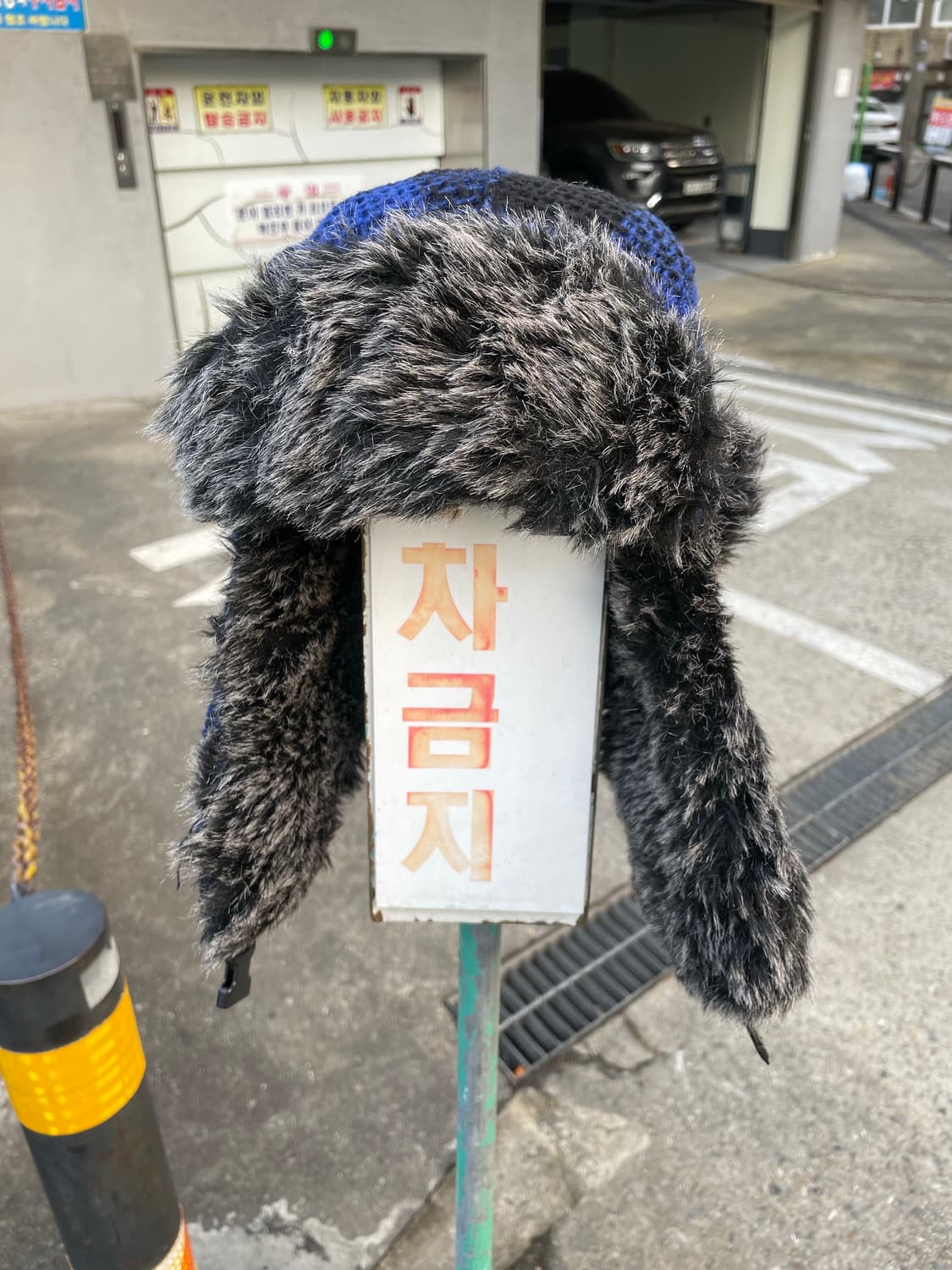 (빈티지)버팔로체크 퍼 트루퍼 햇 상품이미지1