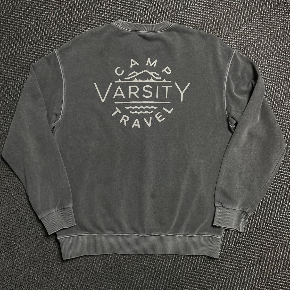 트레블 바시티 빅로고 피그먼트 박시핏 맨투맨o 5119 상품이미지1