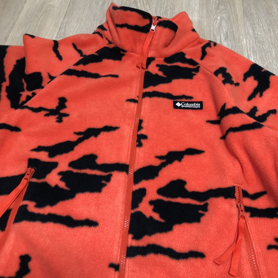 (L) 콜롬비아 Columbia 타이거 패턴 후리스 집업 자켓 상품이미지5