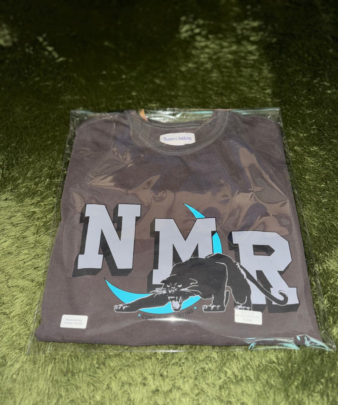 [M] 네이머 클로딩 그래픽 프린트 플랫심 티셔츠 챠콜 상품이미지10