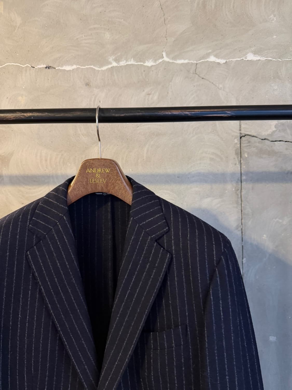 브로이어 플란넬 스트라이프 자켓 남성100 상품이미지2