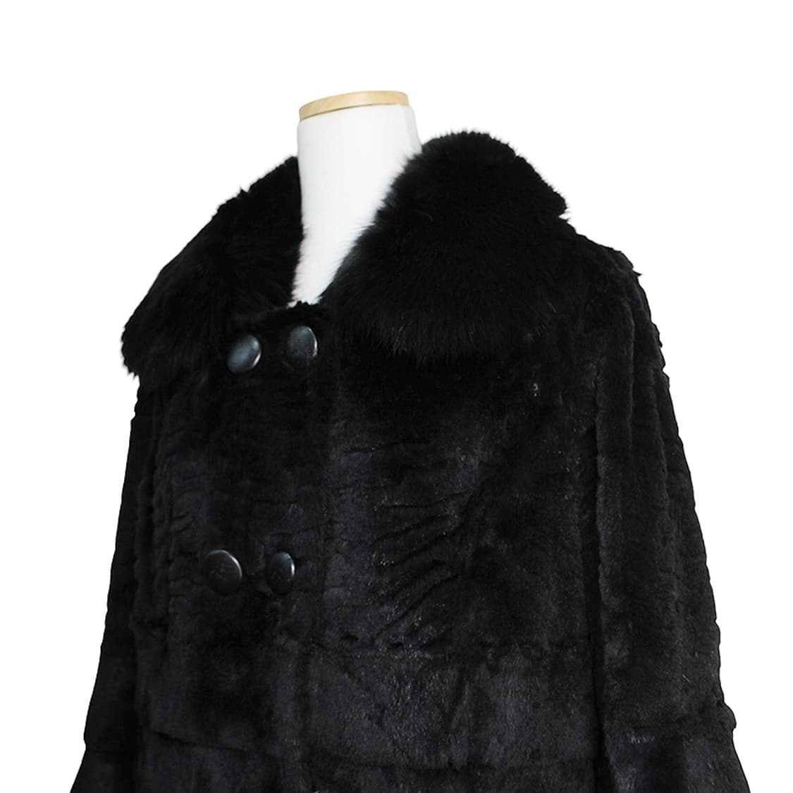 블랙 티어드 밍크 퍼 코트 44, 55 상품이미지4