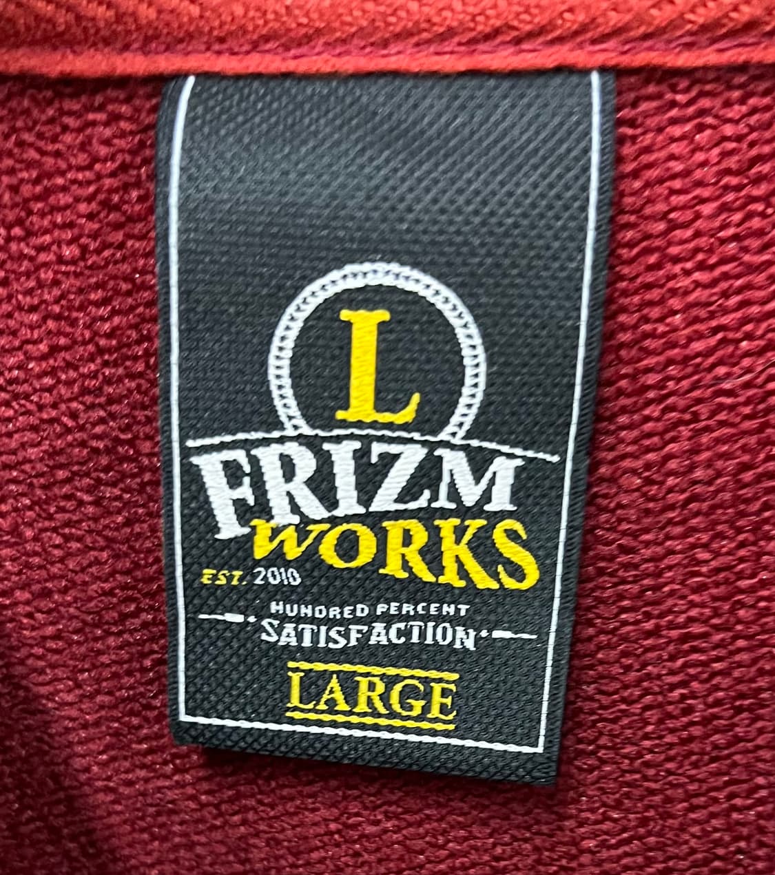 프리즘웍스 카라 반집업 스웨트셔츠 버건디 L 상품이미지3