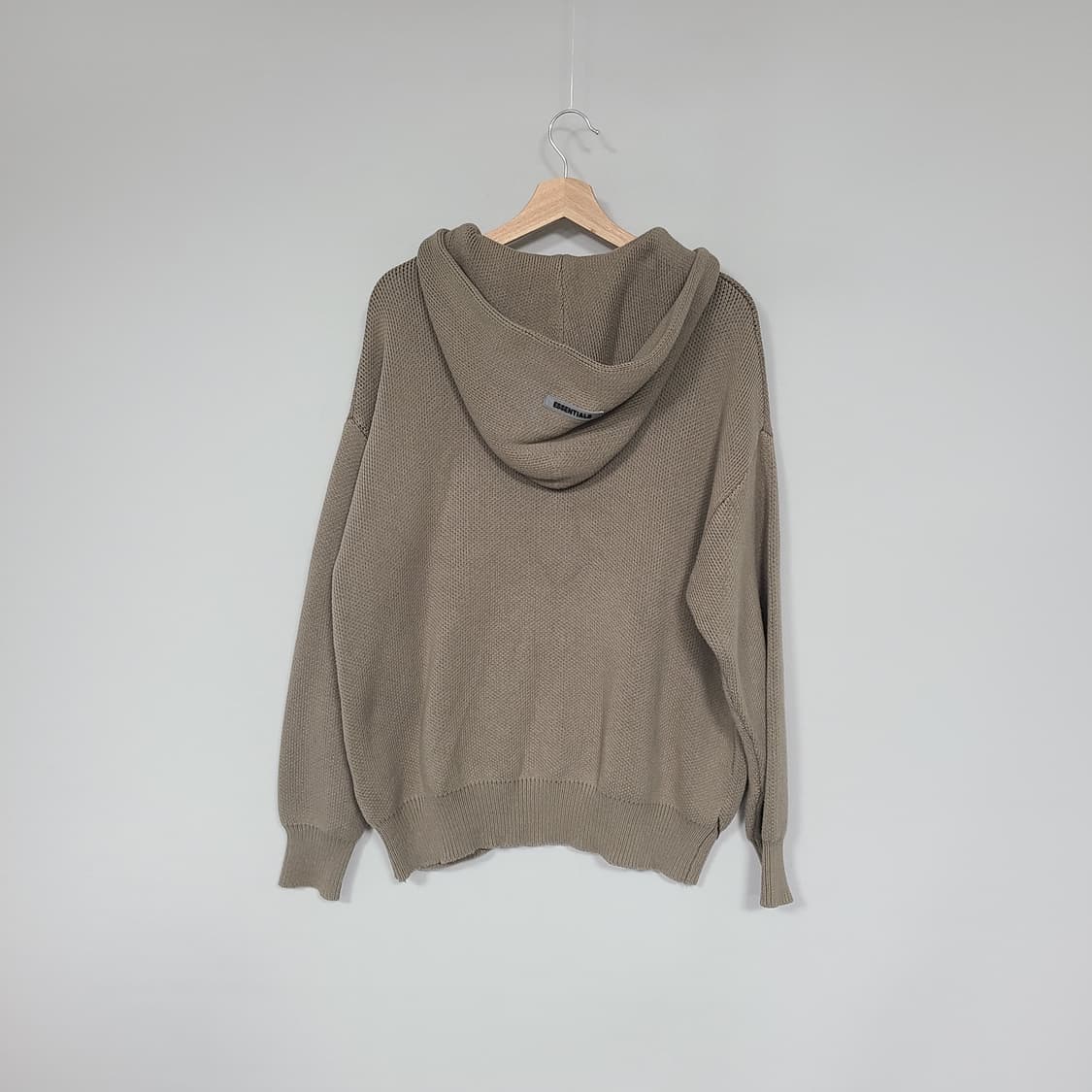 에센셜 남성 니트 풀오버 후드 피스타치오 M 상품이미지4