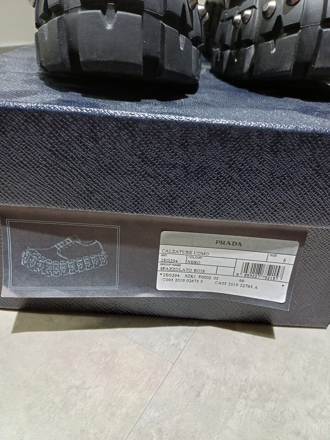 프라다 2eg294 스터드 더비 uk6 상품이미지4