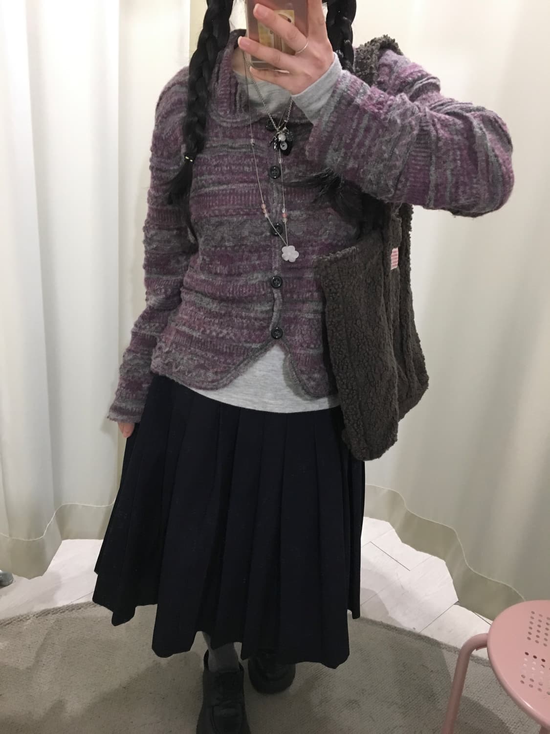 Olive sawako pleats skirt 상품이미지4