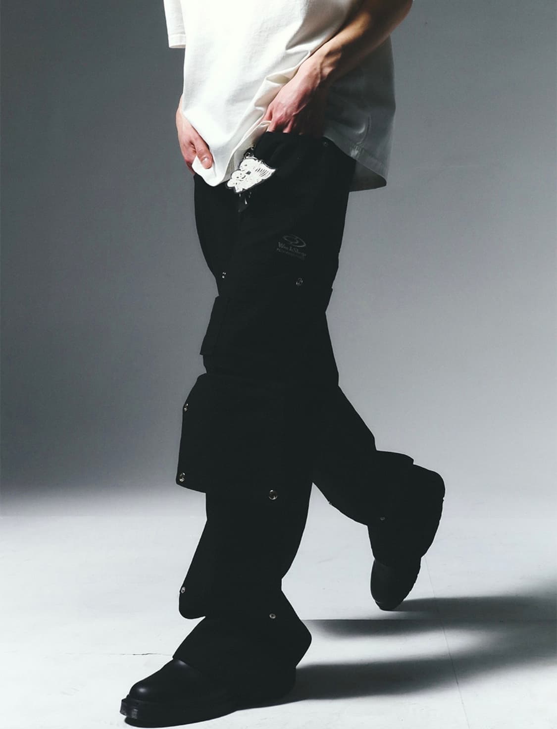 트래블 카펜터 데님 팬츠 블랙 상품이미지3