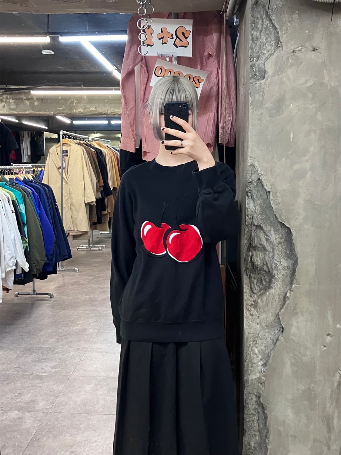 키르시 빅 로고 맨투맨 블랙 #csz3369 상품이미지2