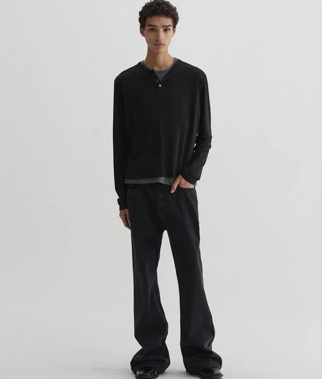 DNSR(디엔에스알) 레이어드 헨리넥 롱슬리브 상품이미지2