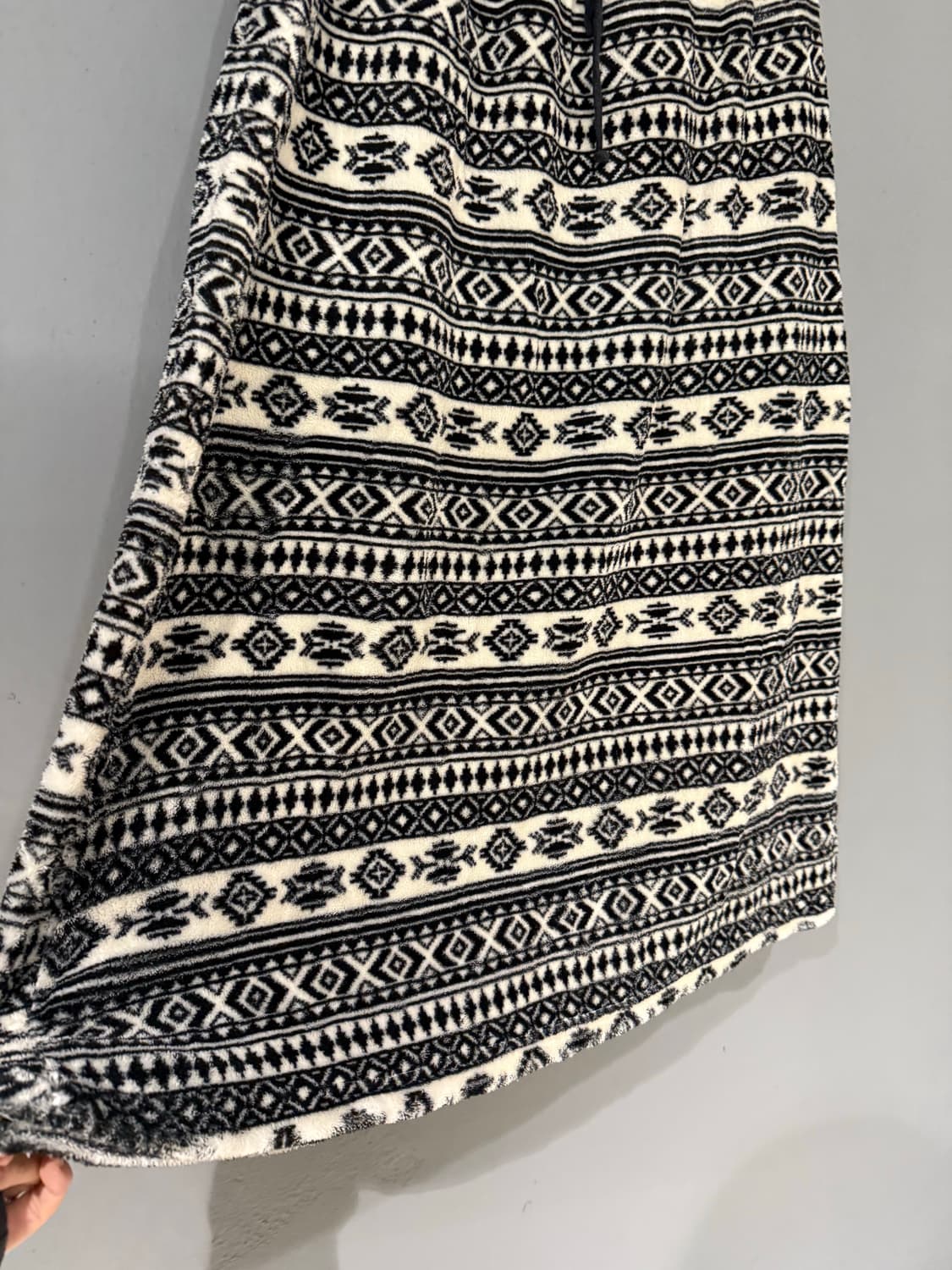 pattern detail fleece long skirt 상품이미지8