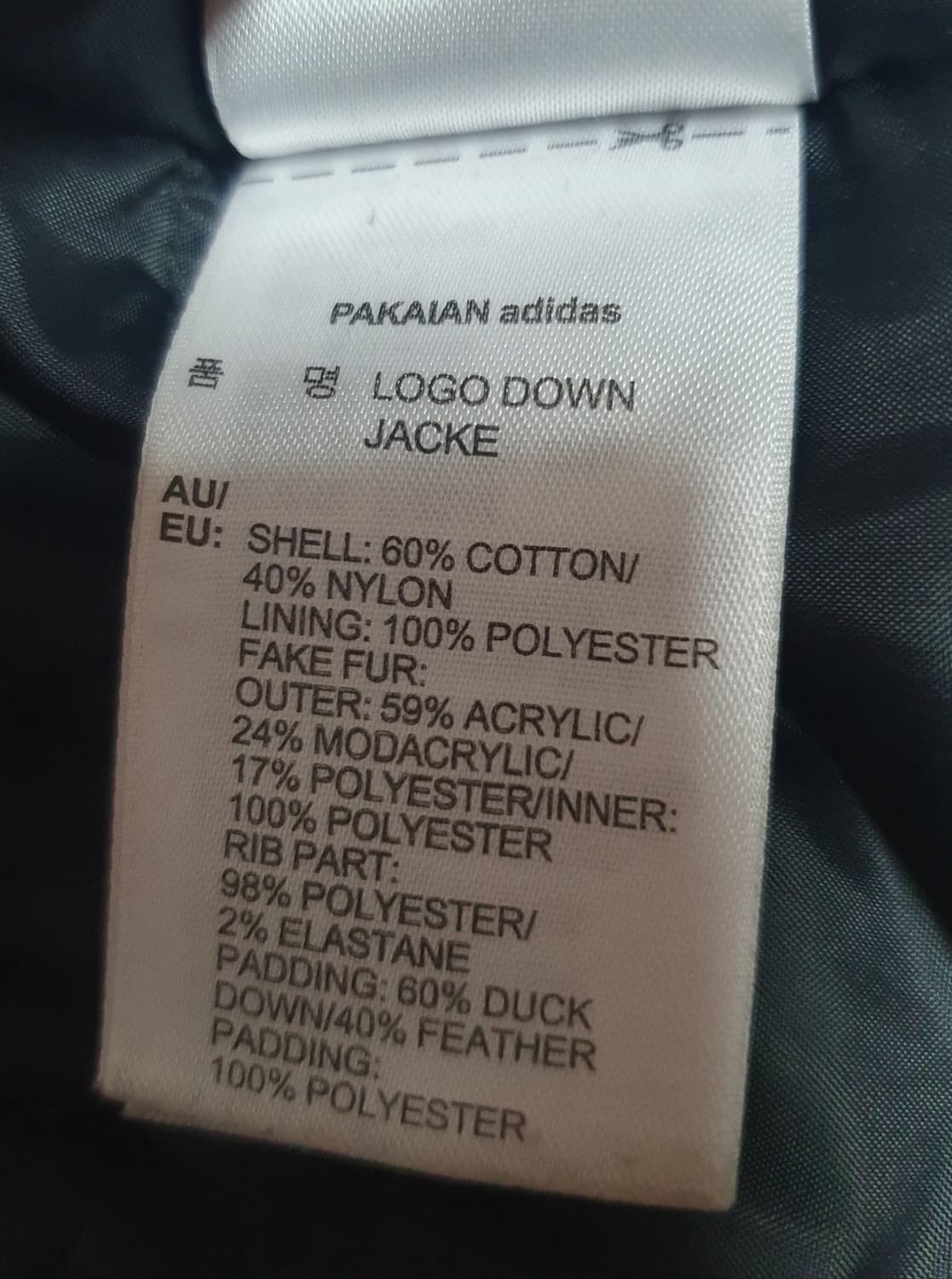 adidas Originals 퍼후드 덕다운 파카 / XL 상품이미지8