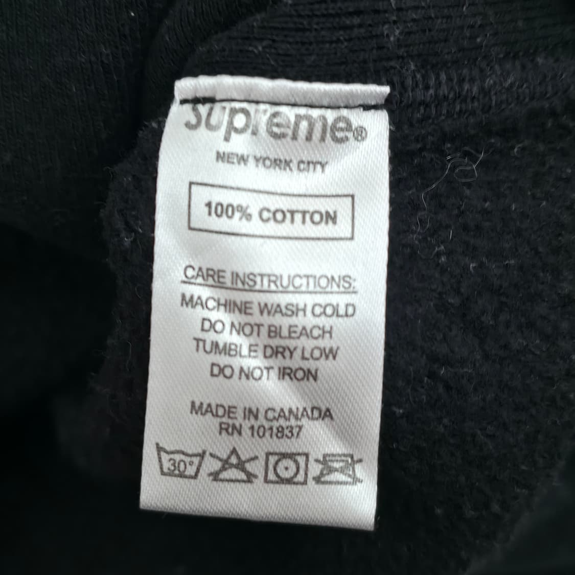 [L] 슈프림 아크로고 블랙 후드티 상품이미지7