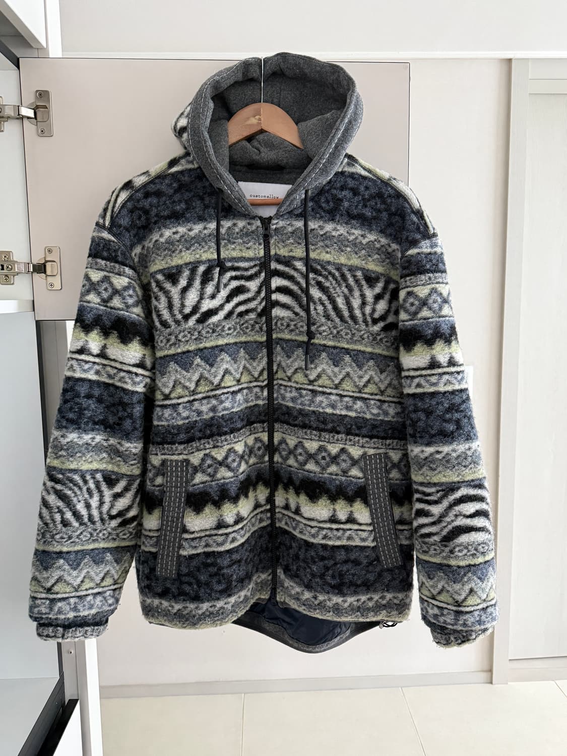 커스텀멜로우 에스닉 부클 후드 집업 상품이미지2