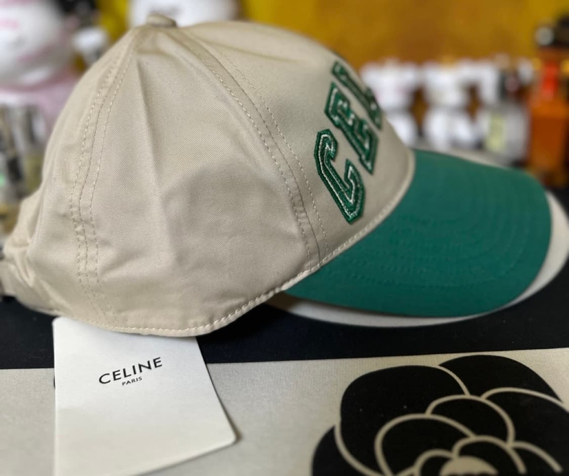 셀린느 볼캡 모자 그린 & 베이지 남여공용정품 상품이미지1