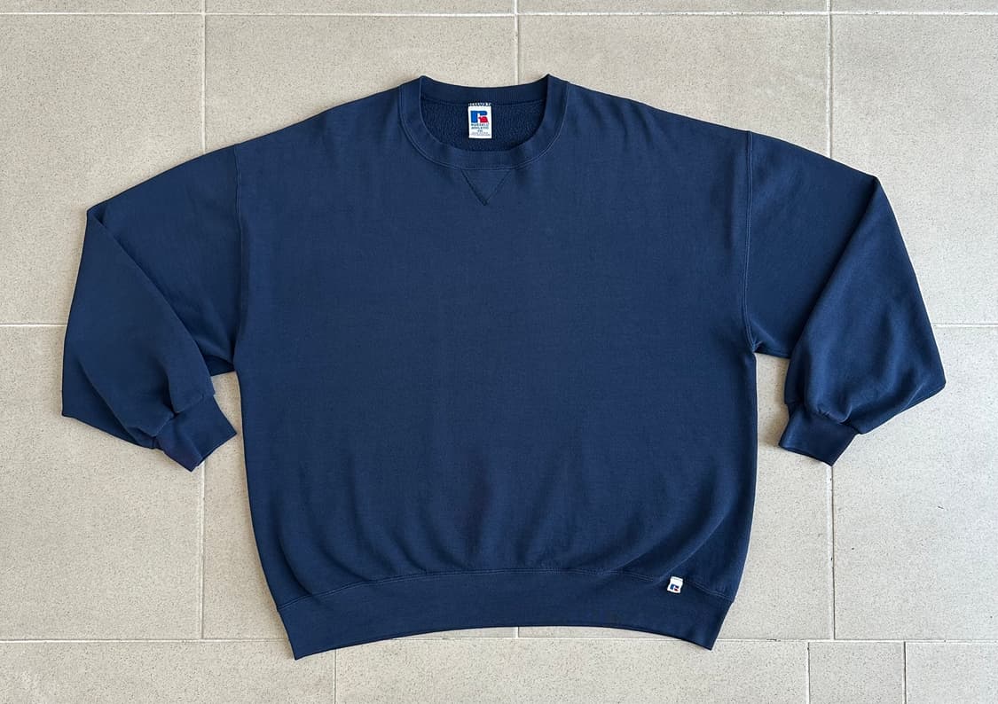 90s 빈티지 러셀 스웻셔츠 네이비 XXL USA 상품이미지1