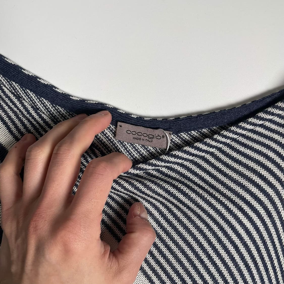 Cocogio 언밸런스 스트라이프 롱니트 (italy)   상품이미지5