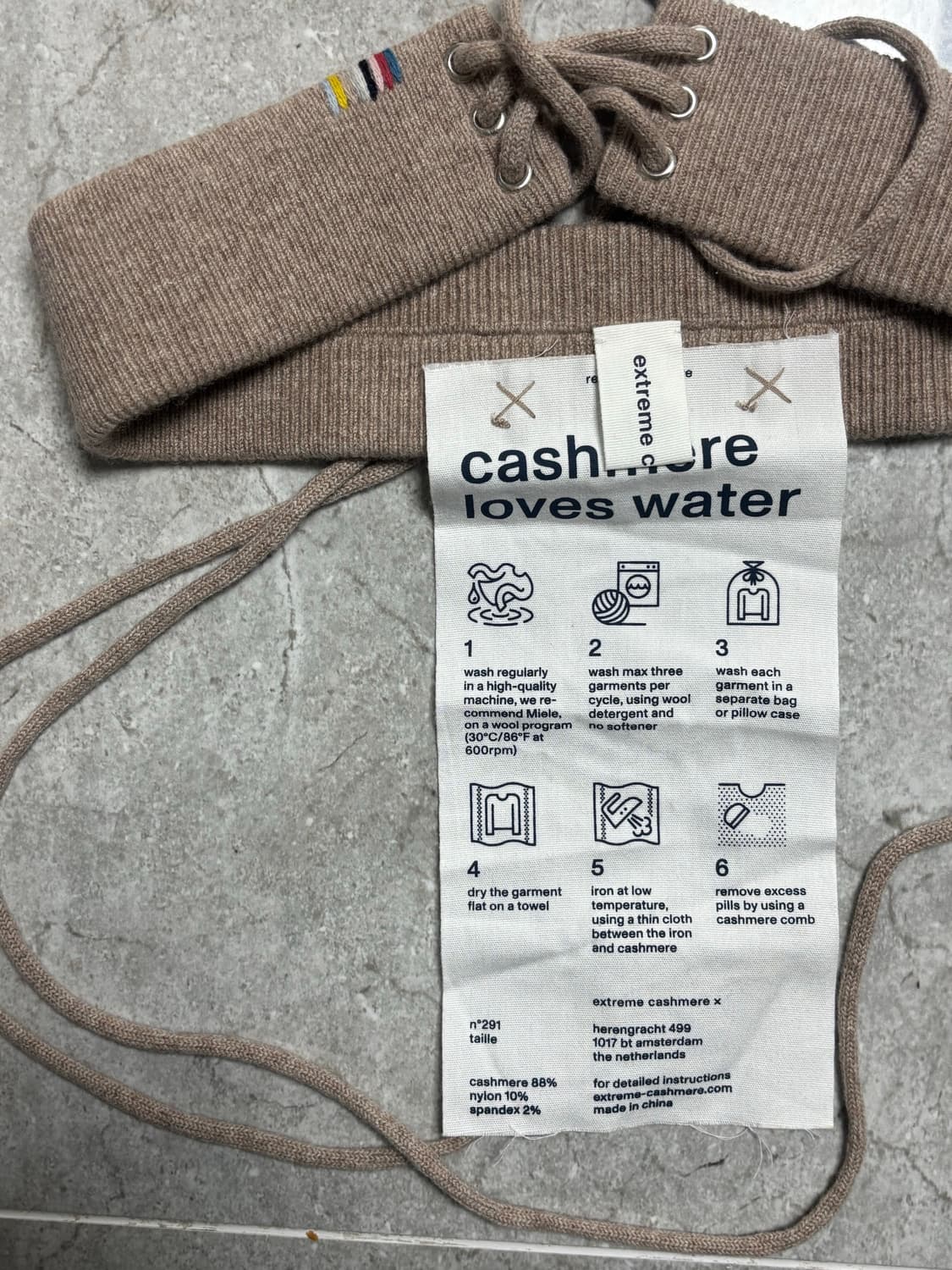 Extreme cashmere 레이스업 밴드 상품이미지2