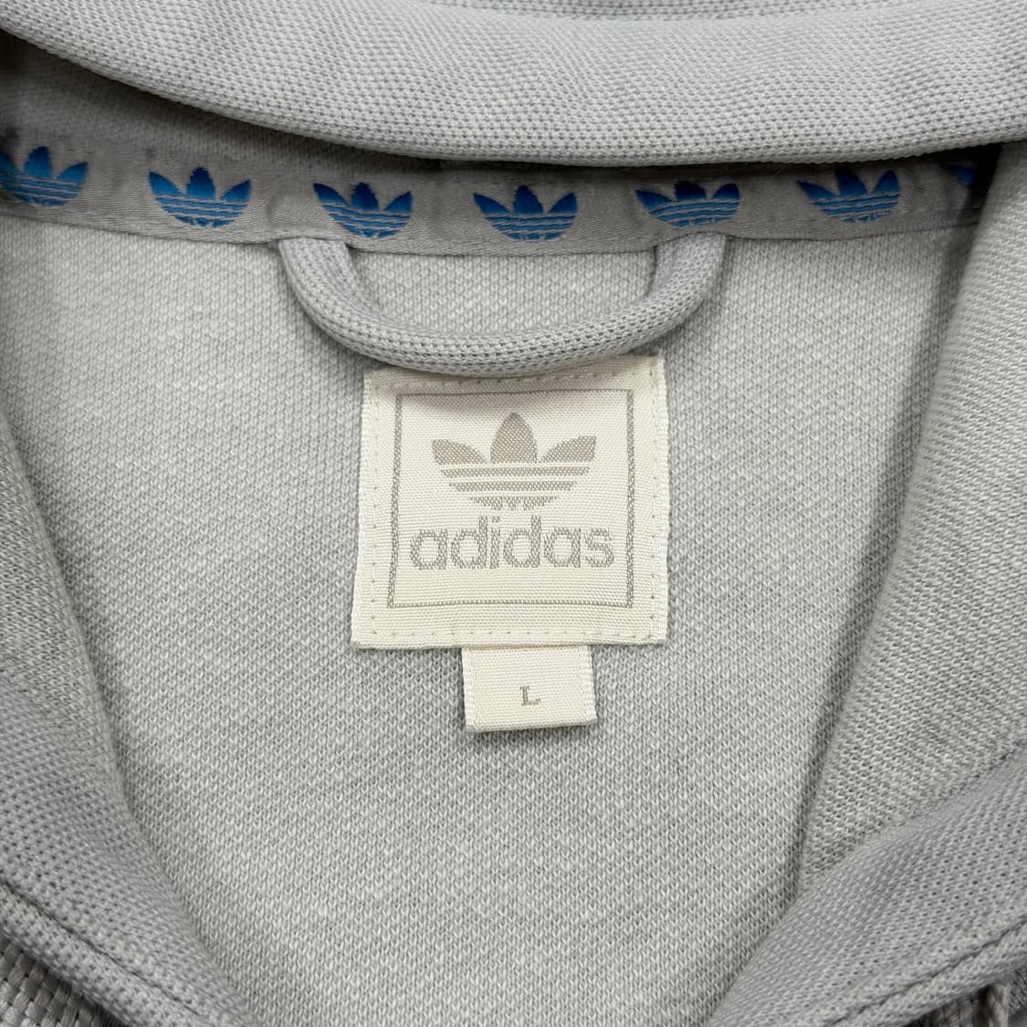 아디다스 빈티지 해외판 슈퍼스타 트랙탑 후드집업 자켓 L 라이트그레이 상품이미지4