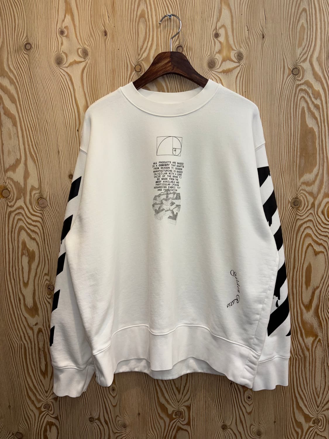 오프화이트 드리핑 애로우 인콤피우토 스웨트셔츠 상품이미지1