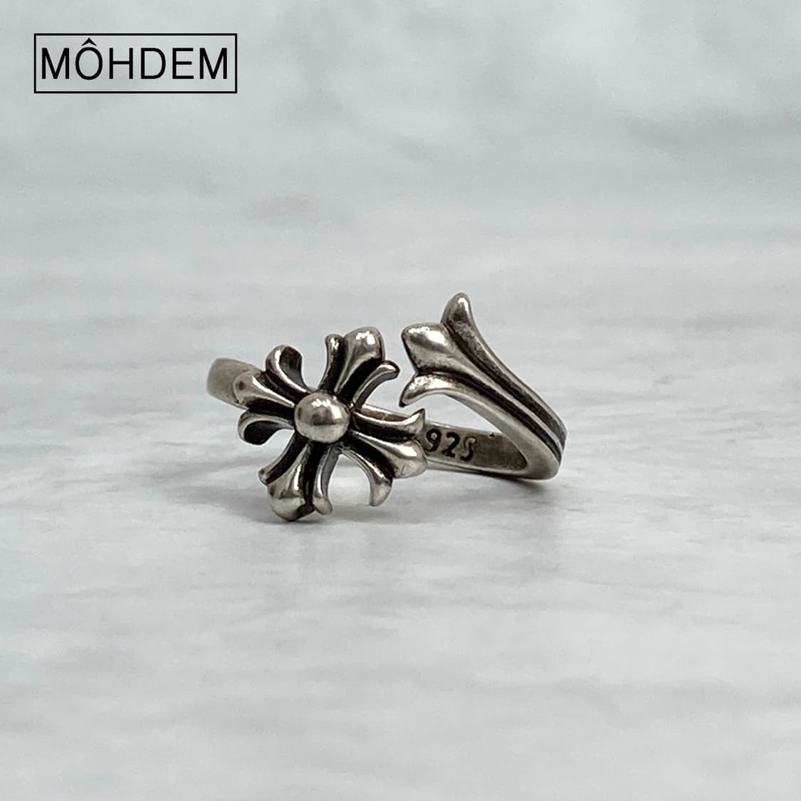 [Unisex] 크로스 링 실버 반지 상품이미지1