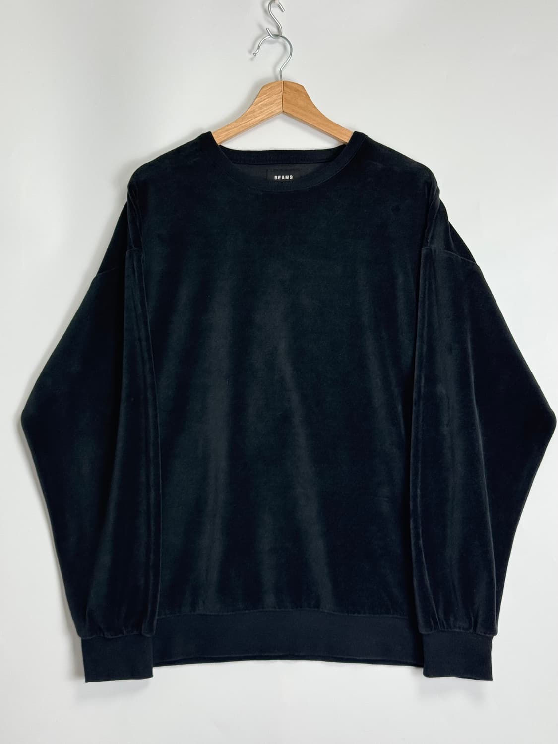 빔즈 벨루아 벨벳 스웻셔츠 블랙 맨투맨 L 상품이미지2