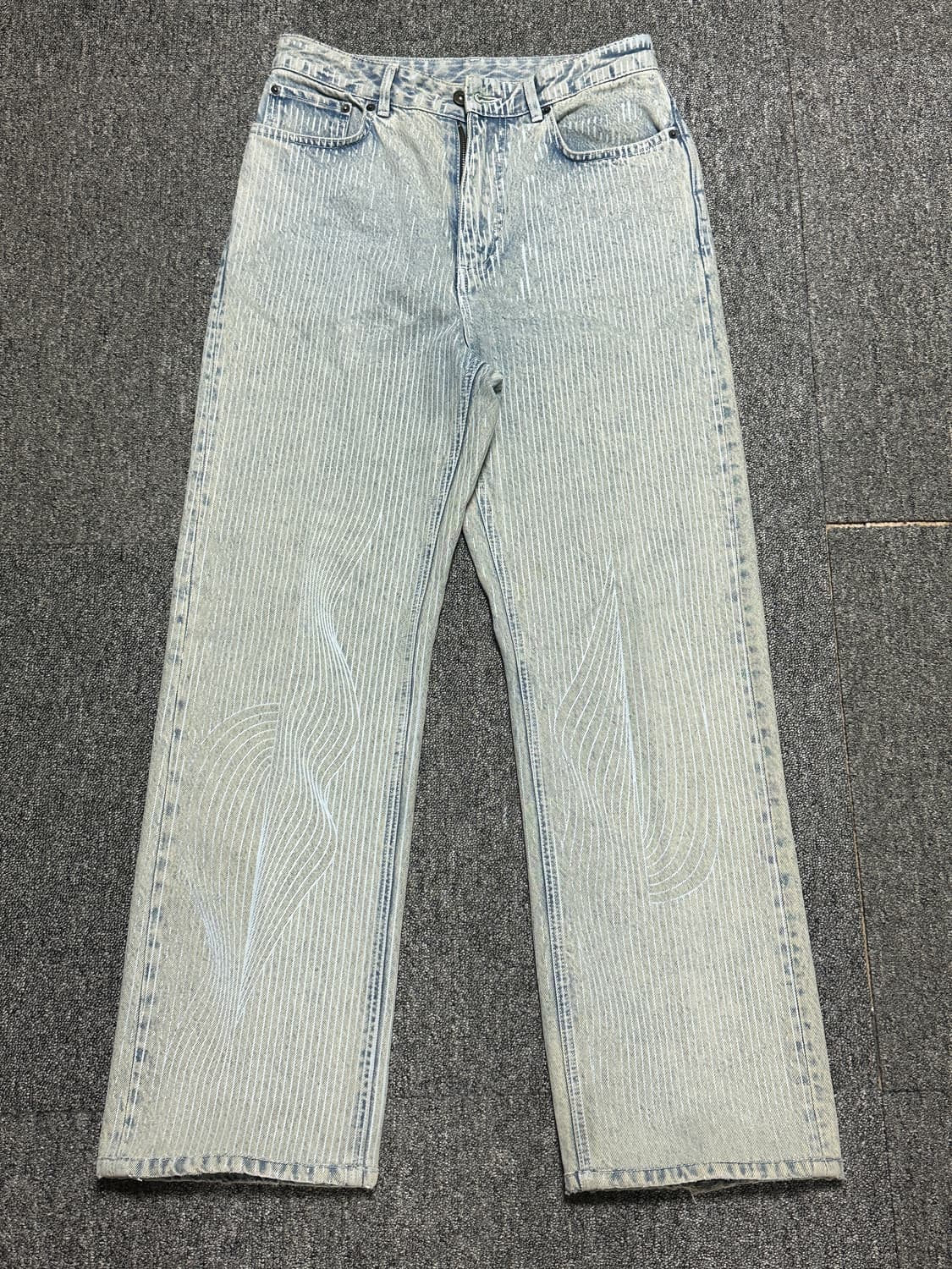 (S) 와이프로젝트 스트라이프 스네일 데님 진 팬츠 상품이미지5