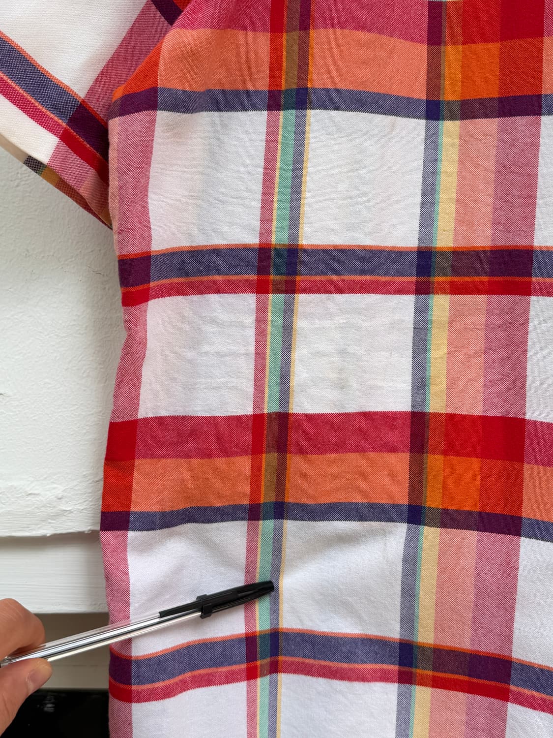 Ralph Lauren 마드라스 체크 반팔 버튼다운 셔츠 L 상품이미지5