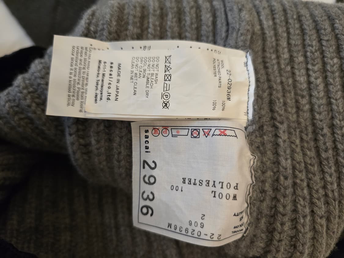 사카이 울 스트링 스웨터 상품이미지6