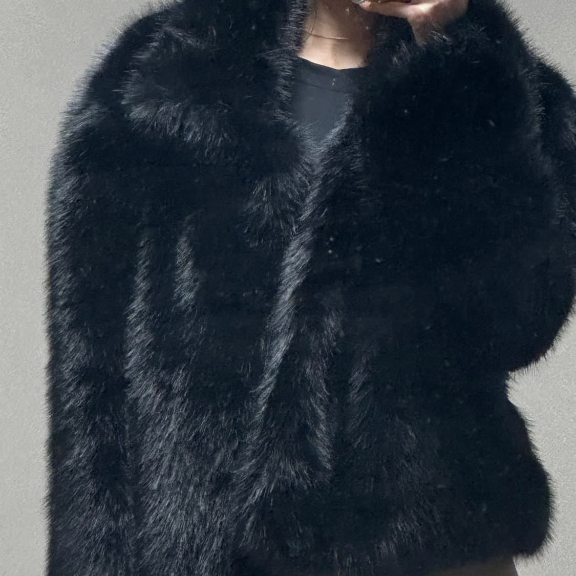 로제프란츠 퍼자켓 블랙 상품이미지5