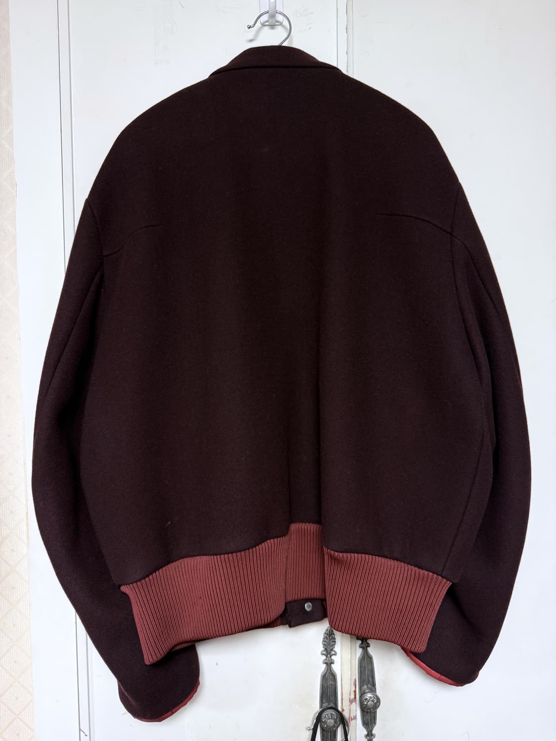 OAMC 밴드 카라 펠트 울 블루종 와인 L 상품이미지5