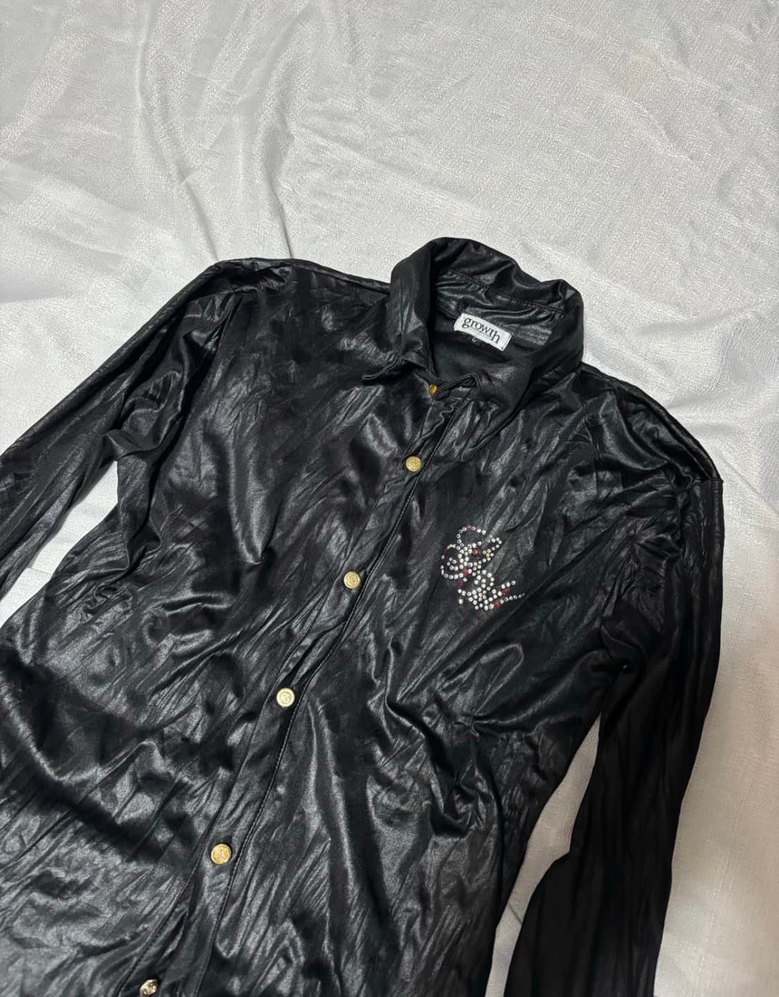 In The Attic 00's Y2K Cubic Black Shirts 상품이미지3