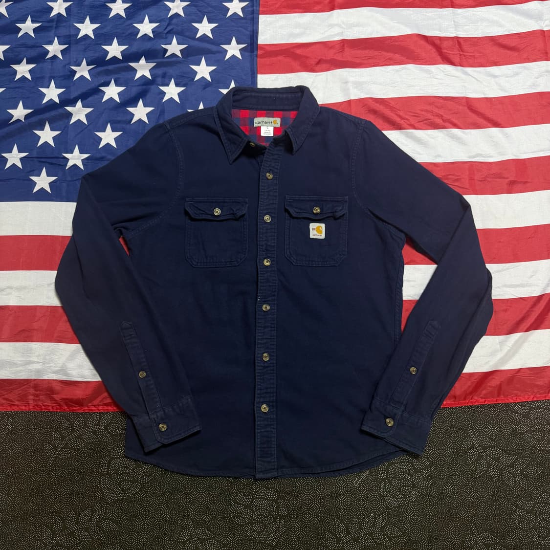 carhartt 칼하트 리메이크 워크 울 셔츠 - no,4 상품이미지1