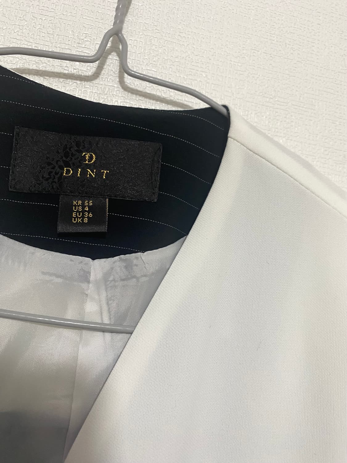 딘트 스트라이프 배색 더블 버튼 자켓 상품이미지5