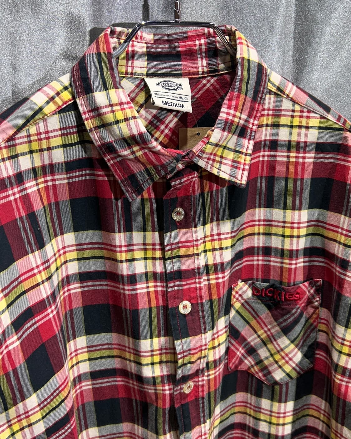M 디키즈 워크웨어 레드 타탄체크 셔츠  상품이미지4
