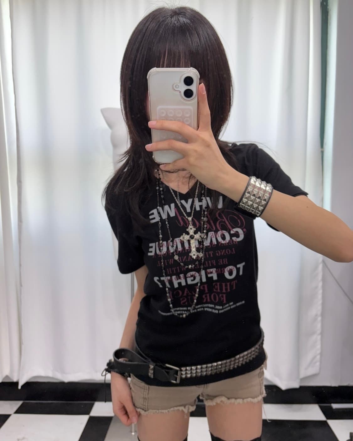 🎸블랙 레터링 후드 티셔츠🎸 상품이미지3