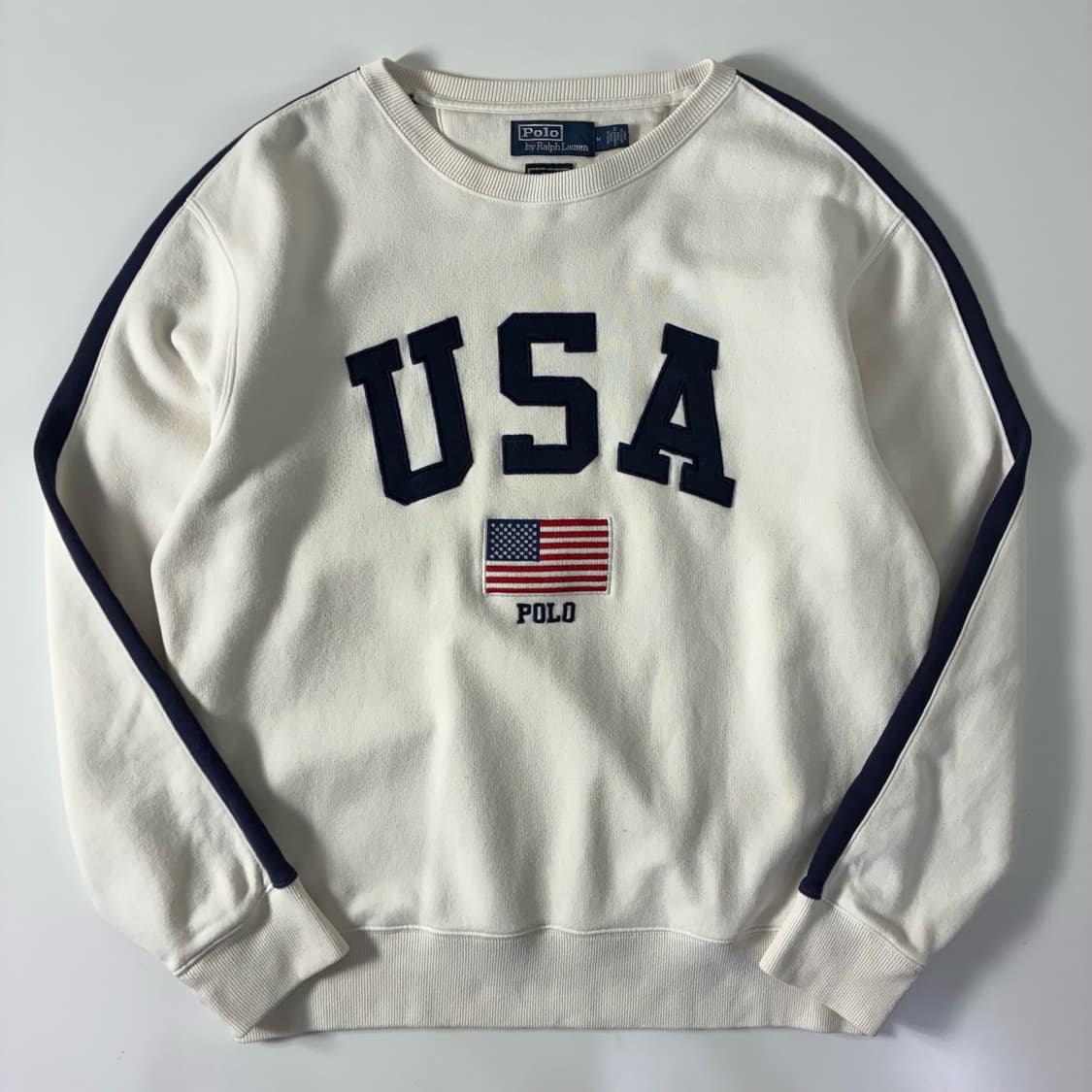 Polo  폴로 랄프로렌 Team USA 성조기 화이트 맨투맨   상품이미지1