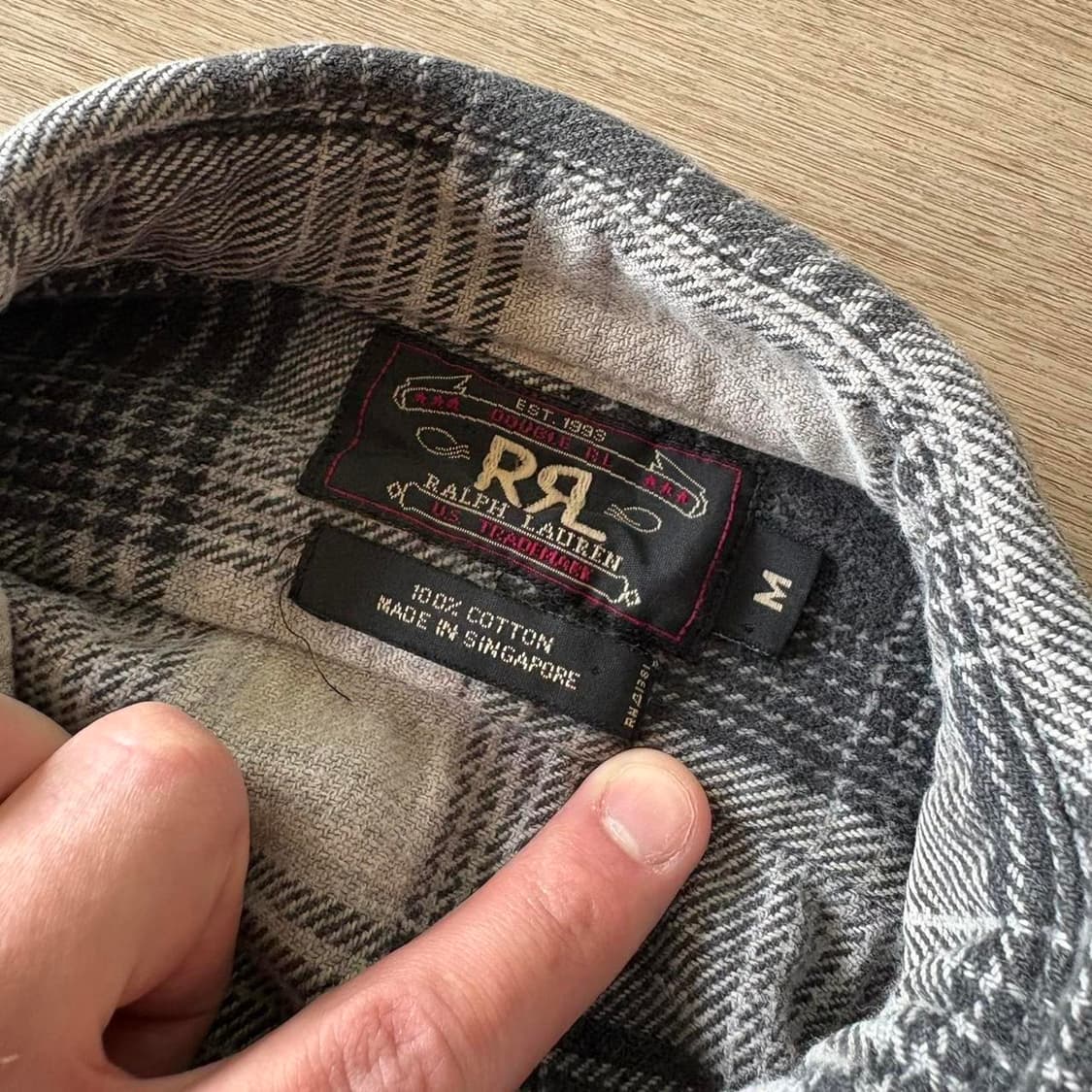 RRL 더블알엘 빈티지 코튼 플란넬 체크 셔츠 상품이미지3