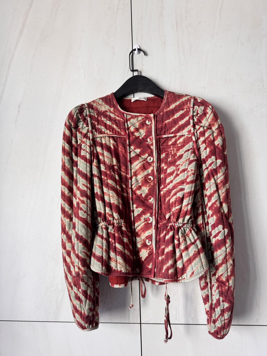 새상품 컨디션 Ulla Johnson 퀼팅 자켓 레드/베이지 P(44,5 상품이미지10