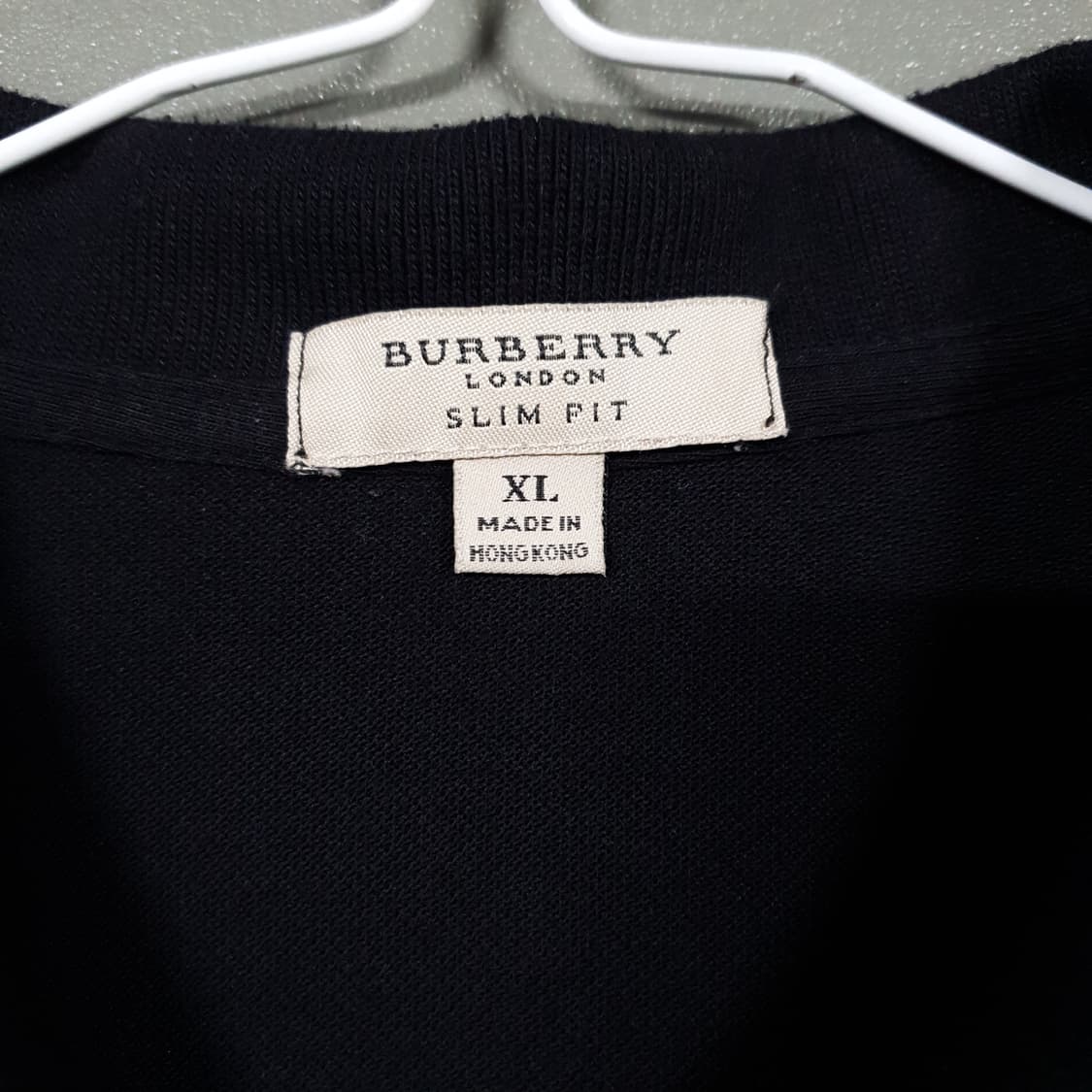 XL) 버버리 크레스트 기사 빅로고 반팔 카라티 폴로 피케 셔츠 블랙 상품이미지5