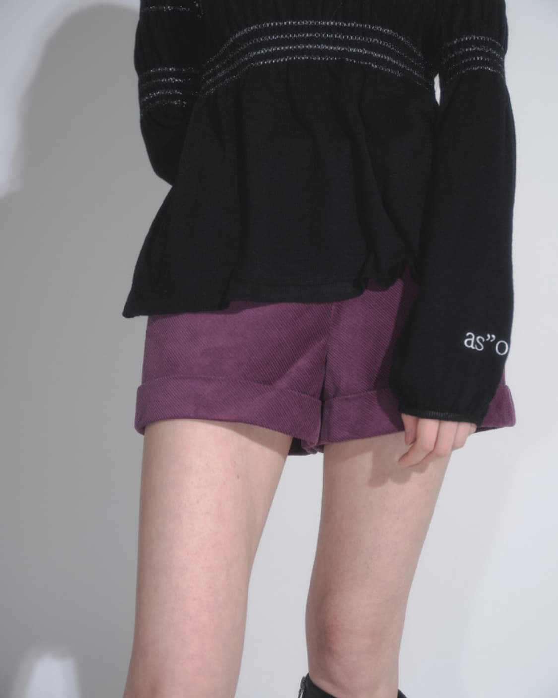 애즈온 COOKIE BUTTON CORDUROY PANTS 반바지 상품이미지2