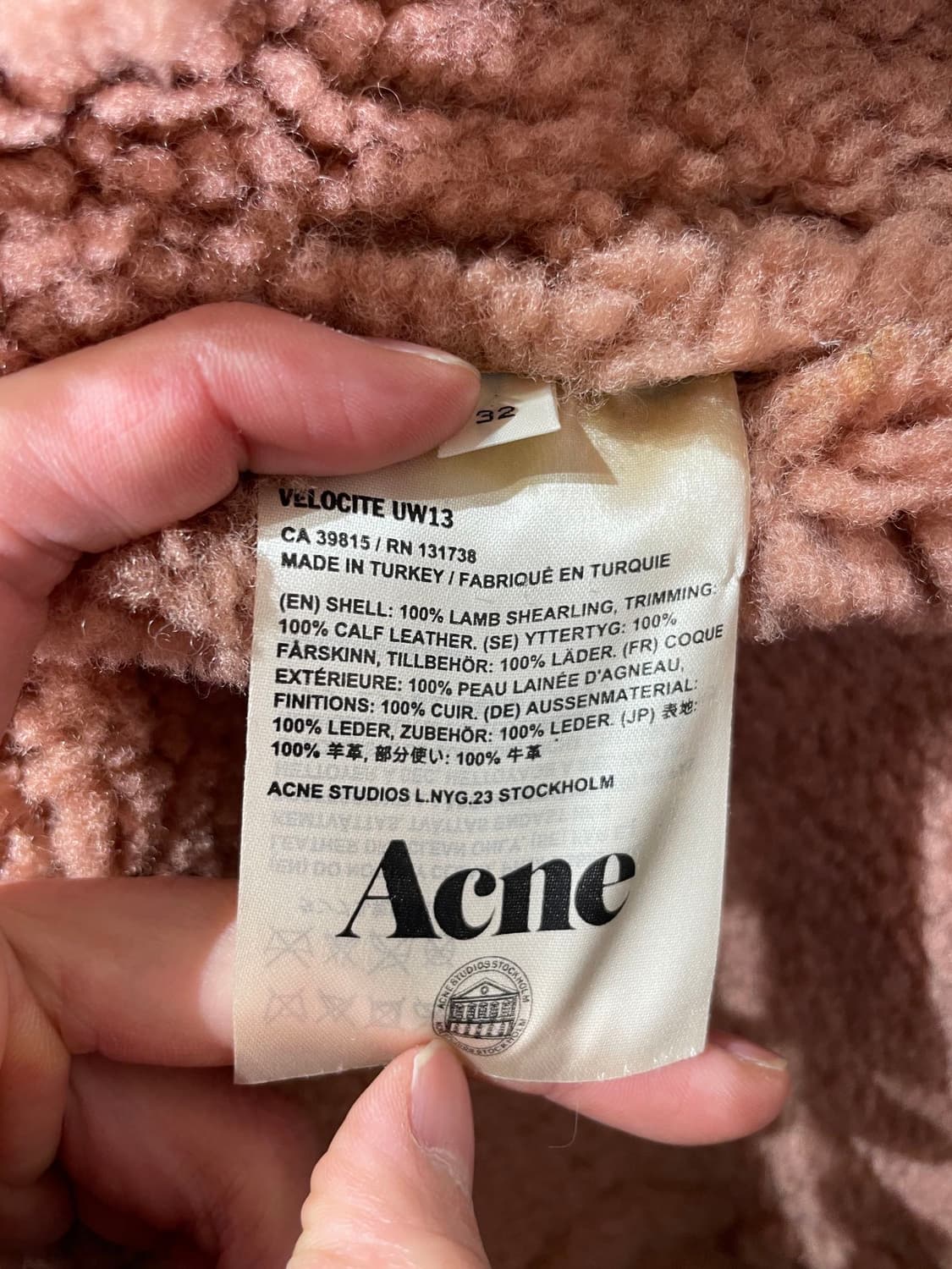 아크네 스튜디오 인카나딘 벨로시테 램 시어링 무스탕 상품이미지8