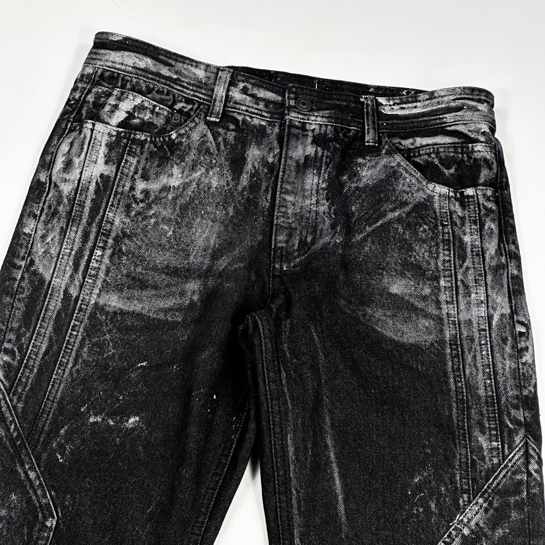 VTG 빈티지 흑청 워크 페인팅 데님 팬츠 (30인치) 상품이미지4