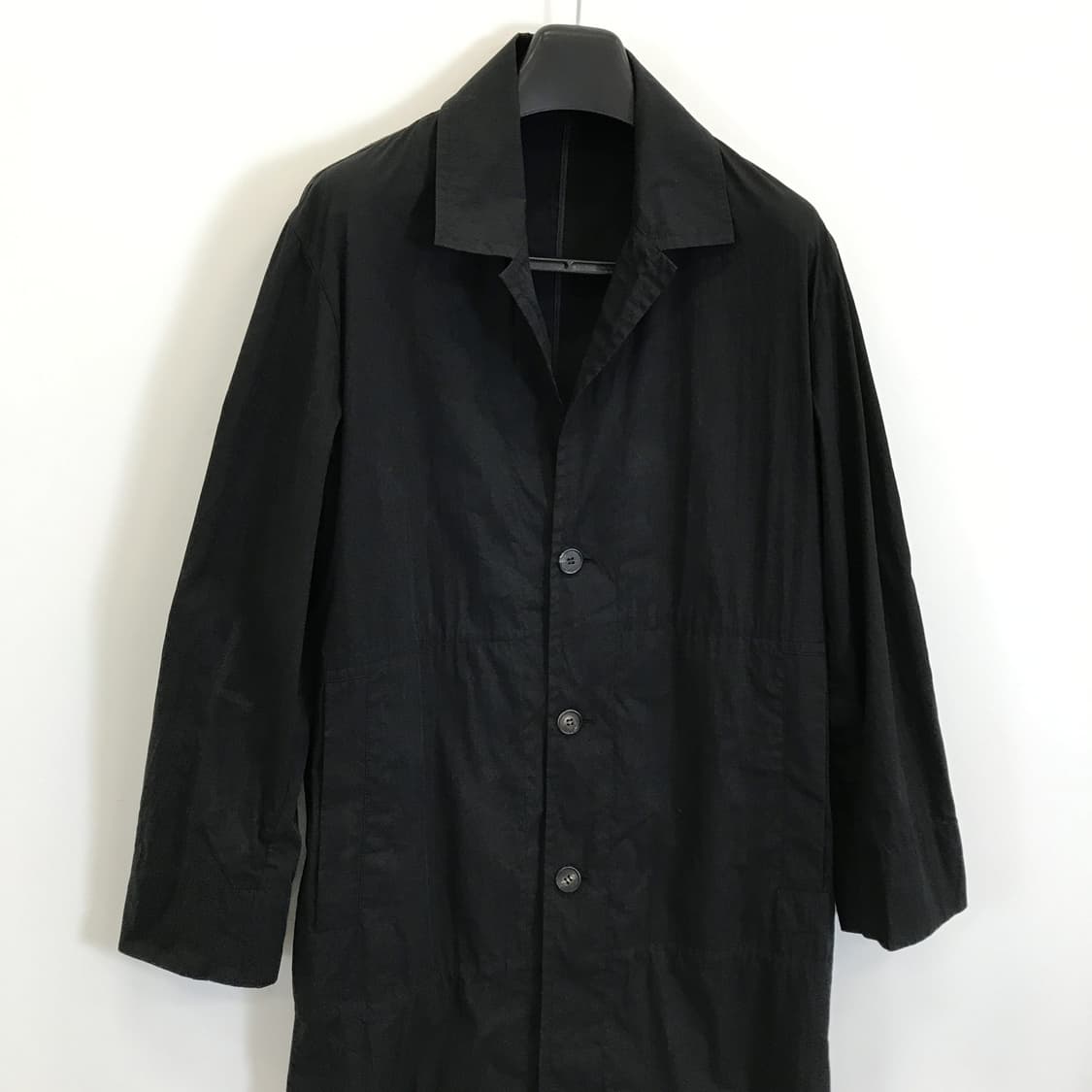 타임옴므 블랙 트렌치코트 홑겹 [95] 상품이미지2