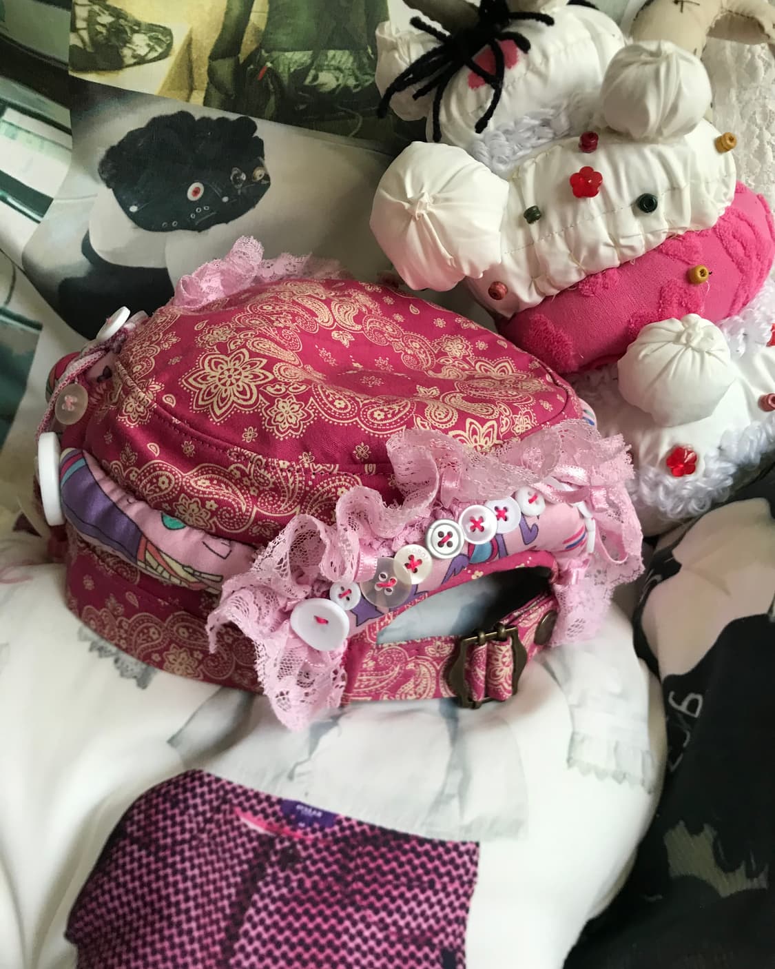 Kitsch candy Cat-Ear embossed cap 상품이미지3