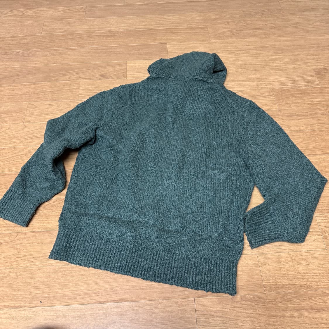 COS 부클레 니트 후드 그린 S사이즈 상품이미지5