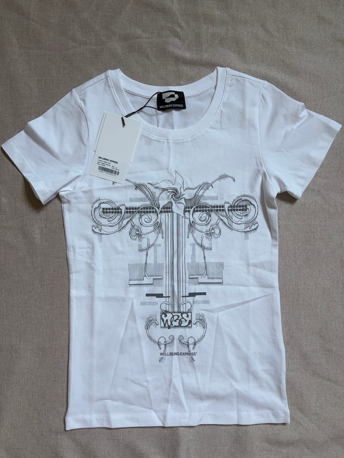 웰빙익스프레스 Flower Tattoo Tee White 상품이미지4