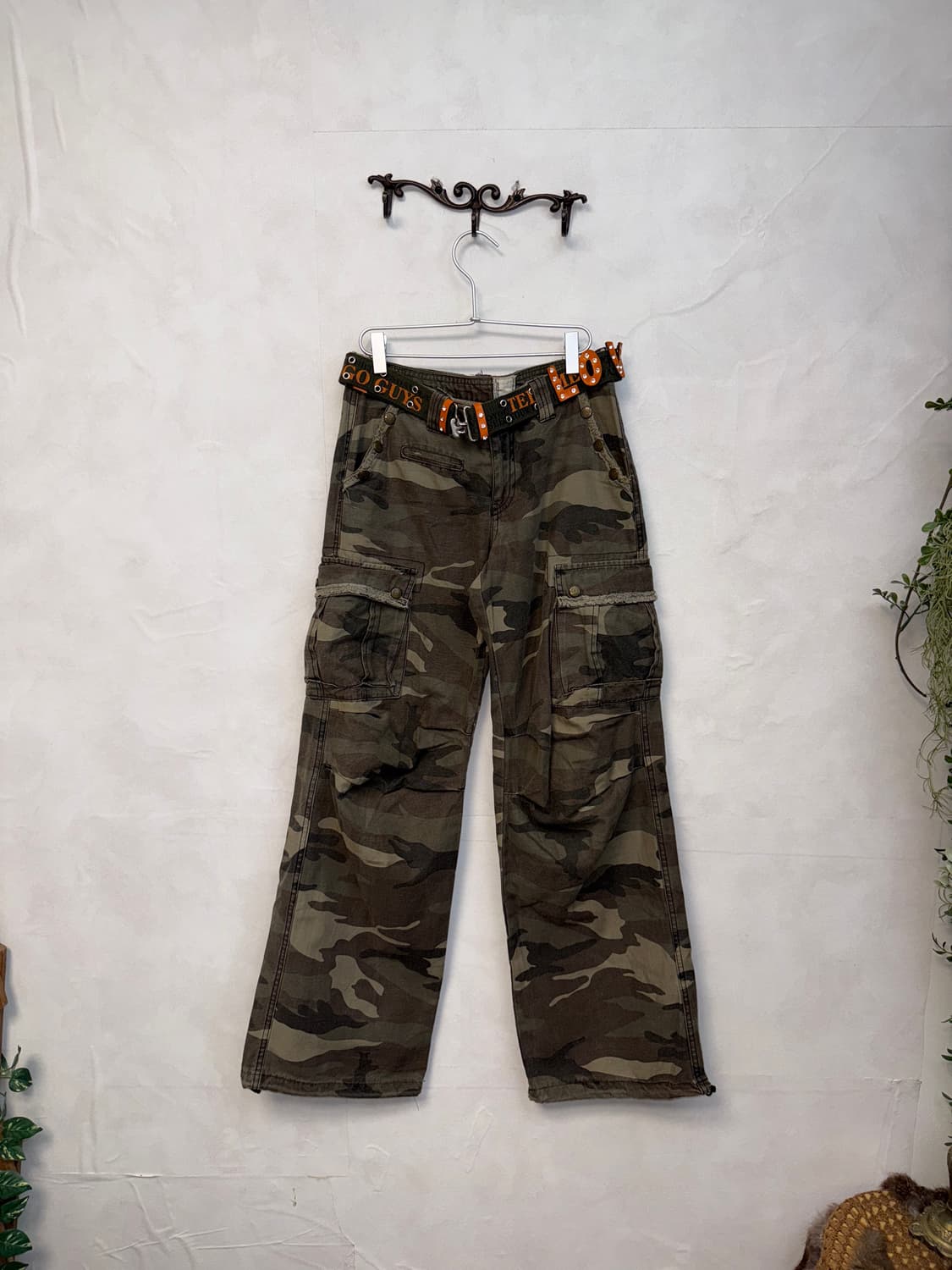 Ash khaki camouflage multi pocket 카고팬츠  상품이미지1