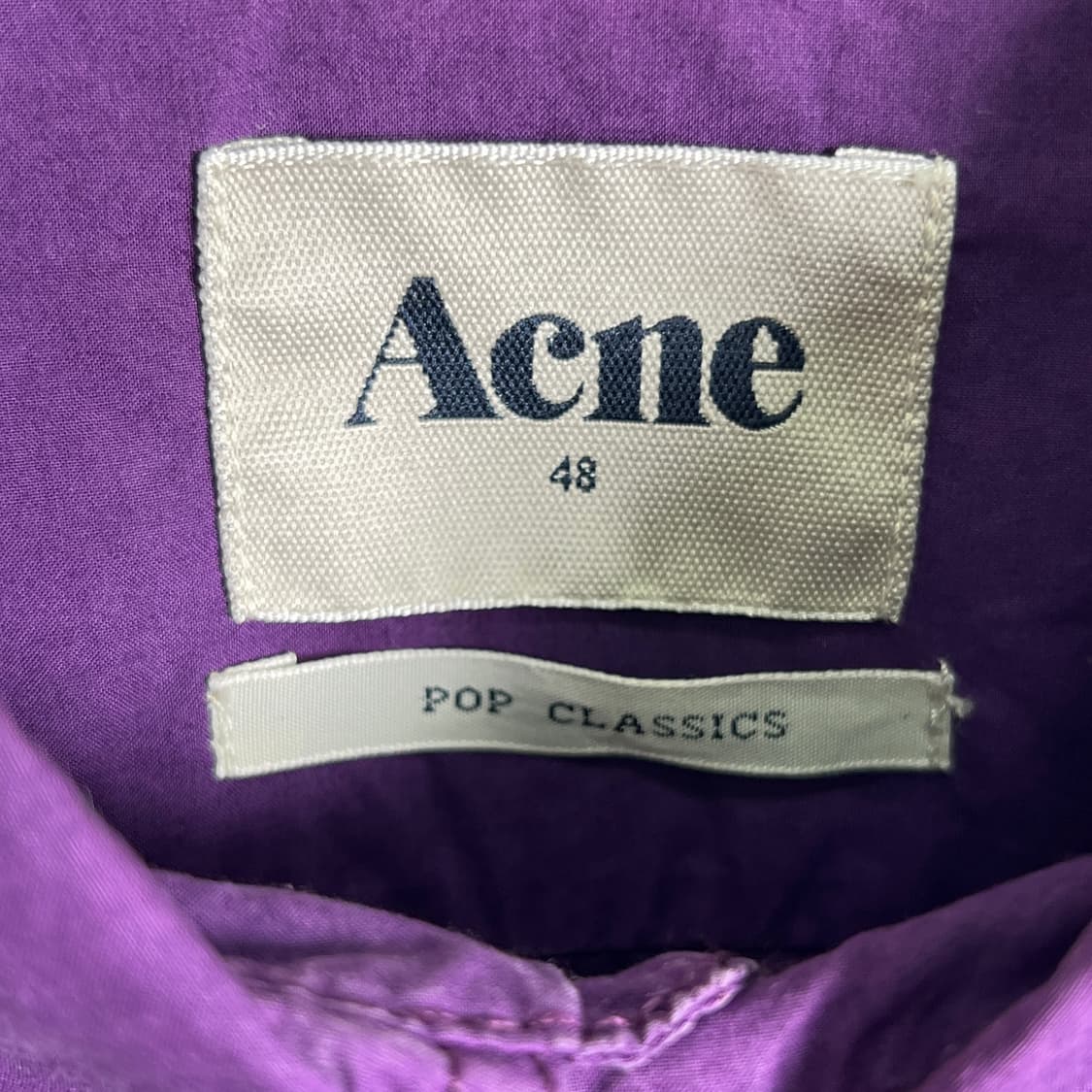 아크네 스튜디오 퍼플 컬러 버튼 다운 셔츠 48 상품이미지3