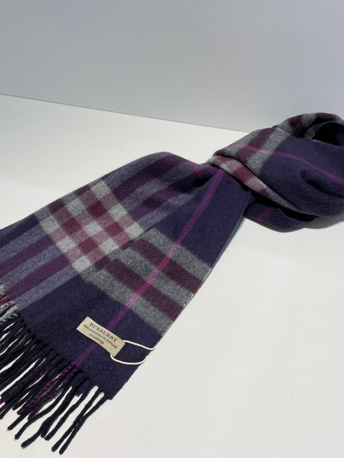 버버리 자이언트 체크 스코틀랜드 100% 캐시미어 목도리 A1532 상품이미지2